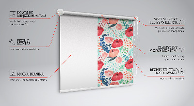 Fabric roller blind for window Poppy