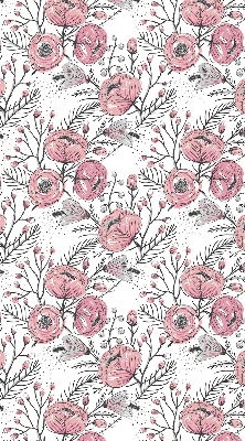 Blackout roller blind with a flower buds from the tree pattern