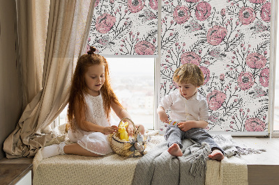 Blackout roller blind Flower buds from the tree