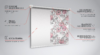 Blackout roller blind Flower buds from the tree