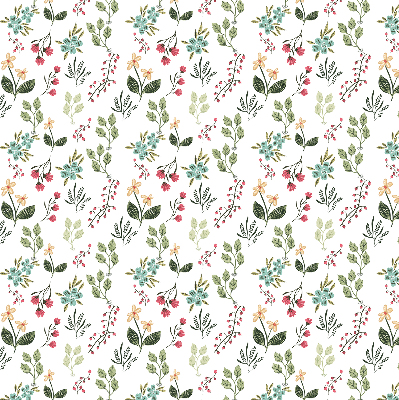 Blackout roller window blind plants print