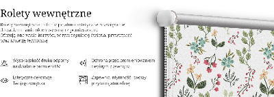 Blackout roller window blind plants print