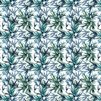 Fabric roller blind for window Leaves