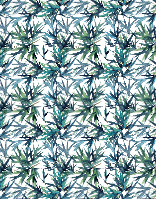 Fabric roller blind for window Leaves