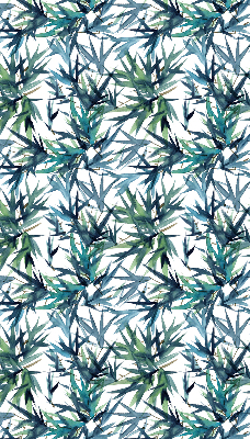 Fabric roller blind for window leaves print