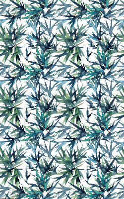 Fabric roller blind for window leaves print