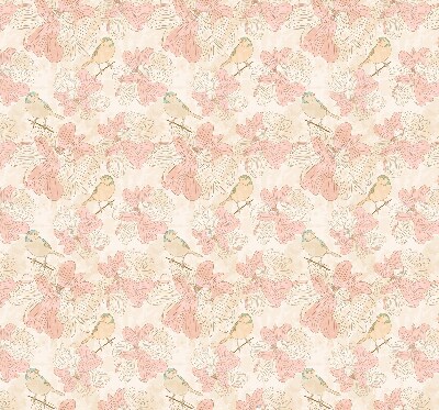 Blackout roller blind for window Birds among the flowers