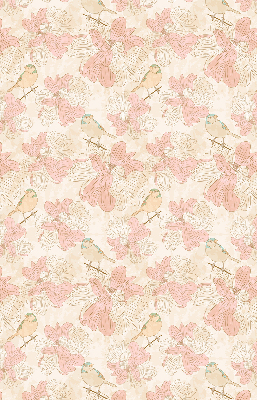 Blackout roller blind for window Birds among the flowers