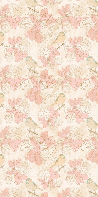 Blackout roller blind birds among the flowers design