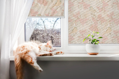 Blackout roller blind for window Birds among the flowers