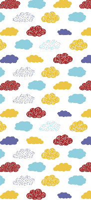 Blackout roller blind Colorful clouds