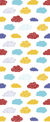 Blackout roller blind Colorful clouds
