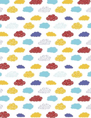 Blackout roller blind Colorful clouds