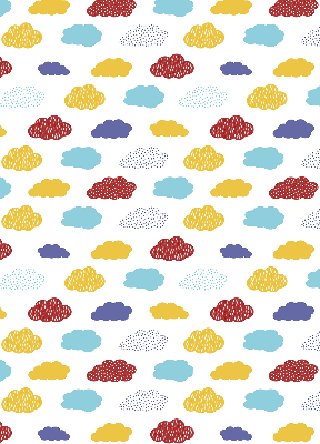 Blackout roller blind Colorful clouds