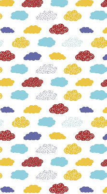 Blackout roller blind Colorful clouds
