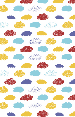 Blackout roller blind Colorful clouds