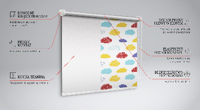 Blackout roller blind Colorful clouds