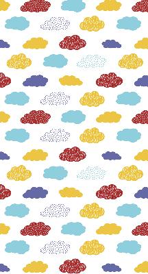 Blackout roller blind Colorful clouds