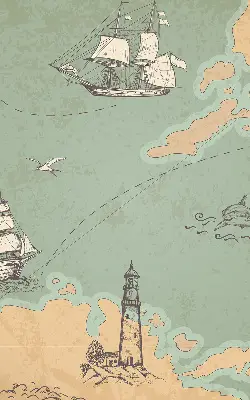 Blackout roller blind with ocean map print