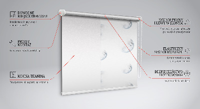 Fabric roller blind for window Moons