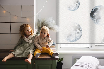 Fabric roller blind for window Moons