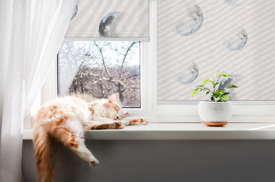Fabric roller blind for window Moons