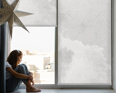 Blackout roller blind for window Gray sky