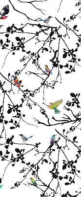 Blackout roller blind Birds on the branches