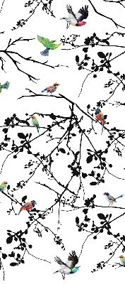 Blackout roller blind Birds on the branches