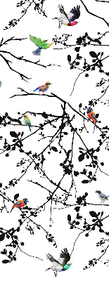 Blackout roller blind Birds on the branches