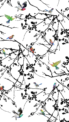 Blackout roller blind Birds on the branches