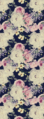 Fabric roller blind for window Roses