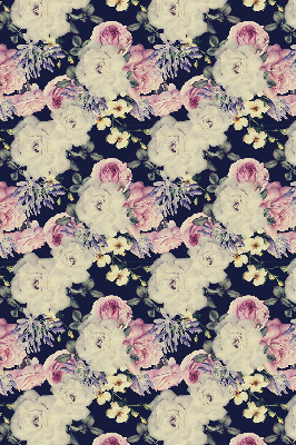 Fabric roller blind for window Roses