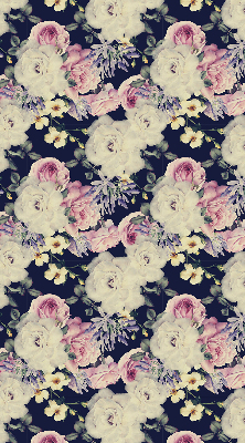Fabric roller blind for window Roses