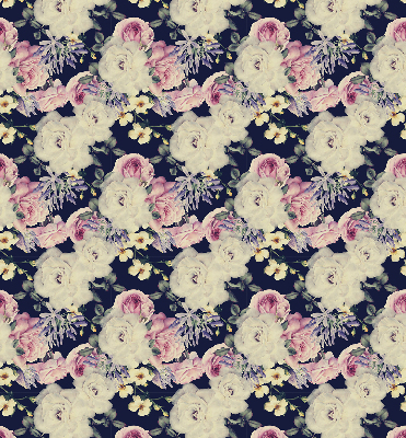 Fabric roller blind for window Roses