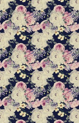Fabric roller blind for window Roses