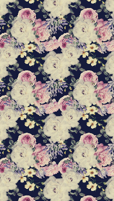 Fabric roller blind for window Roses