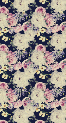 Fabric roller blind for window Roses