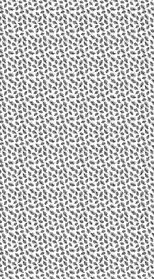 Fabric window roller blind with feathers pattern