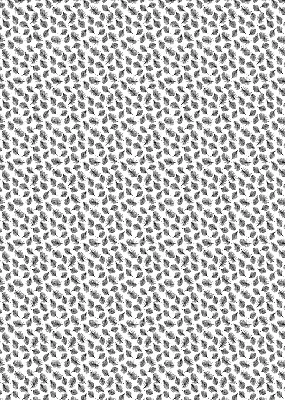 Fabric window roller blind with feathers pattern