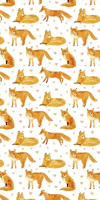 Blackout roller blind with foxes print
