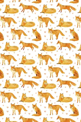 Blackout roller blind with foxes print