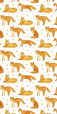 Blackout roller blind with foxes print