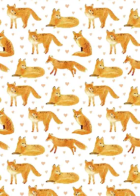 Blackout roller blind with foxes print
