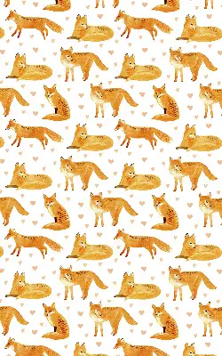 Blackout roller blind with foxes print