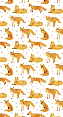 Blackout roller blind with foxes print