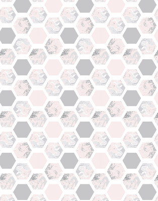 Blackout roller blind for window Hexagons