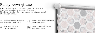 Blackout roller blind for window Hexagons