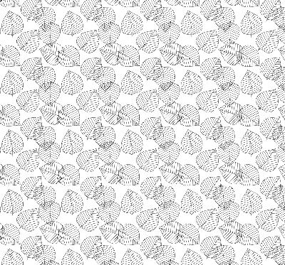 Fabric window roller blind drawn leaves print