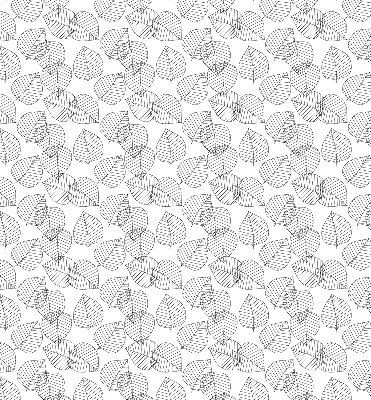 Fabric roller blind for window Drawn leaves